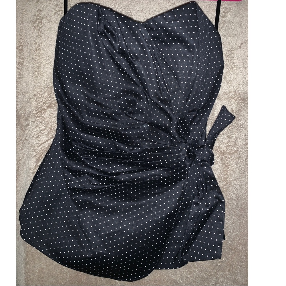 Strapless Formal Polka Dot Top